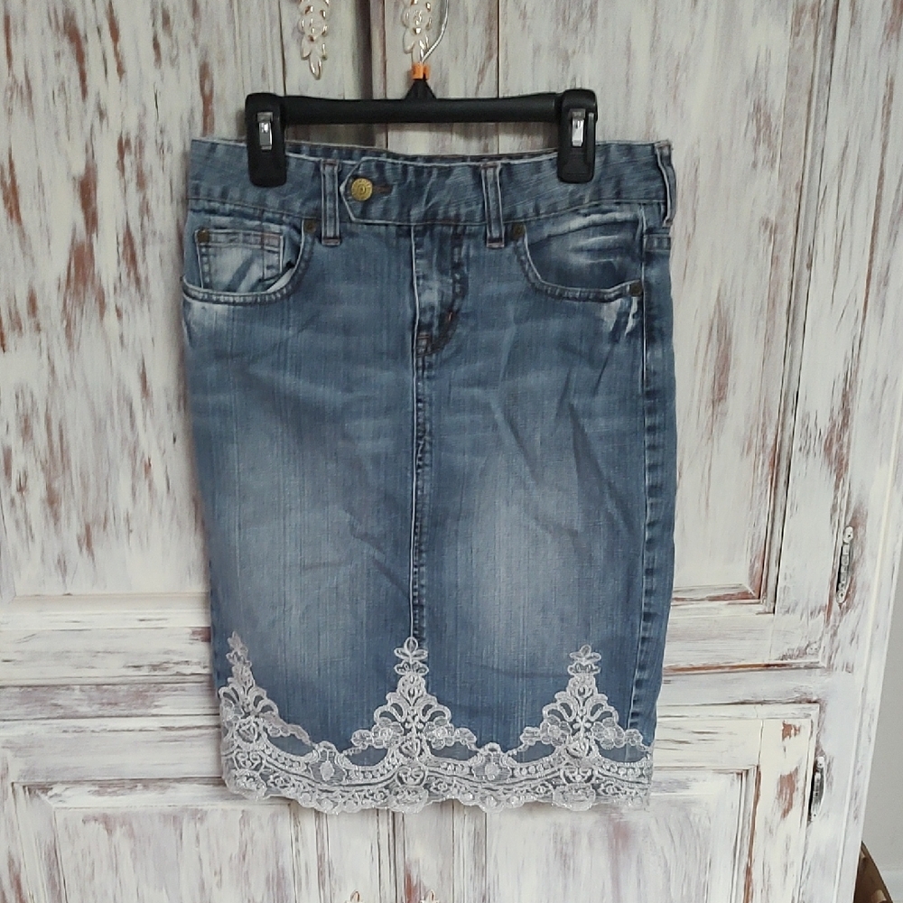 The Limited Blue Denim Skirt